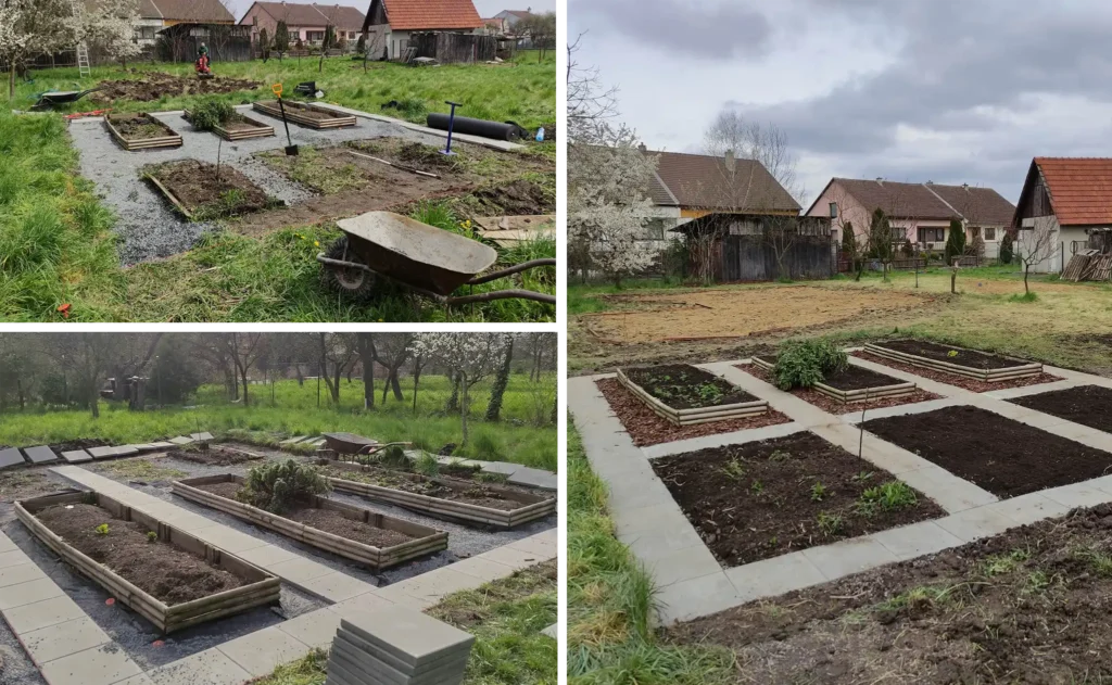 Tvorba záhonů a cestiček okolo nich Kroměříž